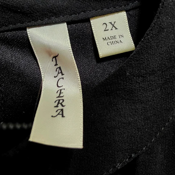 Tacera Elegant Black Long Sleeve Dress, Woman 2X - Picture 7 of 9